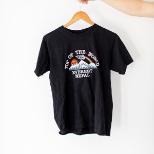Top of the World-- Everest, Nepal Stitched Tee
